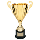 Gold 13 1/4" Completed Metal Cup Trophy on Plastic Base
