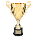 Gold 2 14 1/2" Completed Metal Cup Trophy on Plastic Base