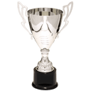 Silver 2 12" Completed Metal Cup Trophy on Plastic Base