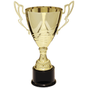 Gold 15" Completed Metal Cup Trophy on Plastic Base