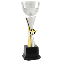 11 3/4" Silver/Gold Textured Completed Metal Cup Trophy