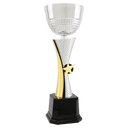 13 1/4" Silver/Gold Textured Completed Metal Cup Trophy