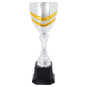 13 13 1/4" Completed Metal Cup Trophy on Plastic Base