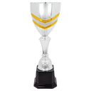 15" 15" Completed Metal Cup Trophy on Plastic Base