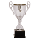 Silver 3 13" Completed Metal Cup Trophy on Plastic Base