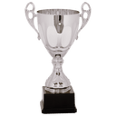 Silver 14" Completed Metal Cup Trophy on Plastic Base