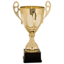 Gold 17 1/2" Completed Metal Cup Trophy on Plastic Base