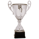 Silver 17 1/2" Completed Metal Cup Trophy on Plastic Base
