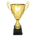 Gold 13" Completed Metal Cup on Plastic Base