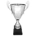 Silver 13" Completed Metal Cup on Plastic Base