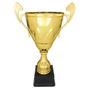 Gold 16 3/4" Completed Metal Cup on Plastic Base