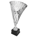 Silver 18" Metal Flag Cup on Plastic Base
