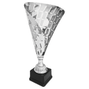 Silver 19 1/2" Metal Flag Cup on Plastic Base