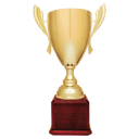 Gold Completed Metal Cup Trophy on Rosewood Royal 2 22" Piano Finish Base