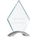 7 1/4" Diamond Cosmic Glass with Silver Base
