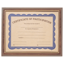 13" x 10 1/2" Cherry Finish Slide-in Plaque w/ 8 1/2" x 11" Frame