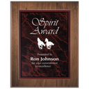 Medium Genuine Walnut Plaque with Red Marble Acrylic Plaque Plate