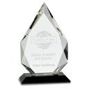 Black 10" Diamond Crystal on Pedestal Base