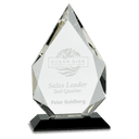 Black 8" Diamond Crystal on Pedestal Base