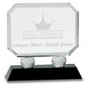 Black 6" Rectangle Crystal on Pedestal Base