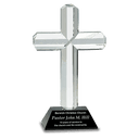 Black 8 1/2" Crystal Cross on Pedestal Base