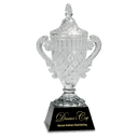 12 3/4" Crystal Cup on Black Pedestal Base