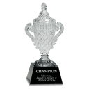 10 3/4" Crystal Cup on Black Pedestal Base