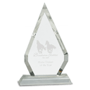 8 1/2" Crystal Diamond on Clear Pedestal Base
