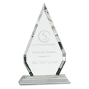 10" Crystal Diamond on Clear Pedestal Base