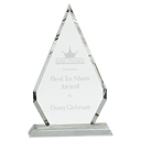 10 3/4" Crystal Diamond on Clear Pedestal Base