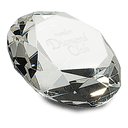 2 1/2" Clear Crystal Diamond (4" Diameter)