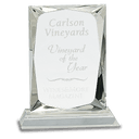6 1/4" Crystal Rectangle on Clear Base