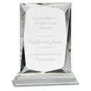 7 1/4" Crystal Rectangle on Clear Base