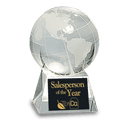 3 1/2" Crystal Globe on Clear Base