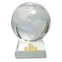 Clear 5 1/2" Crystal Globe on Base