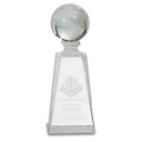 7 3/4" Crystal Globe on Clear Tower