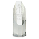 6" Clear Octagon Slant-Top Crystal Tower