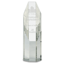 7 1/2" Clear Octagon Slant-Top Crystal Tower