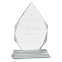 7" Diamond Crystal on Clear Pedestal Base