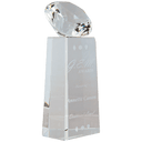 Clear 7 3/4" Crystal Diamond on Crystal Pedestal