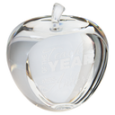 3 3/4" Crystal Apple with Flat Face