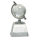 Clear 6" Crystal Spinning Globe on Base