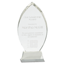 10 1/4" Crystal Oval on Clear Base