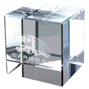 3" 3" x 3" Crystal Cube
