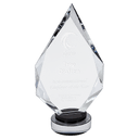 Black & Clear 10 1/4" Diamond Crystal on Round Base