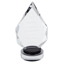 Black & Clear 8 1/4" Diamond Crystal on Round Base