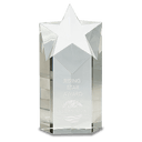 8" Clear Crystal Star Column