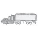 10" x 3" Crystal Semi Truck