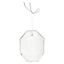 3 1/2" Crystal Octagon Ornament