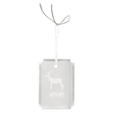 3" Crystal Rectangle Clipped Corner Ornament